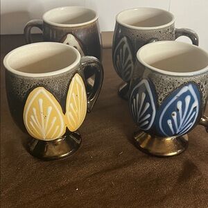 😄Vintage glazed pottery Otagiri style mugs Japan